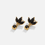Kolczyki Amara Black Crystal Bloom