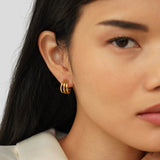 Kolczyki Anaya Triple Gold Hoop