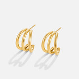 Kolczyki Anaya Triple Gold Hoop