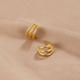 Kolczyki Anaya Triple Gold Hoop