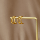Kolczyki Anaya Triple Gold Hoop