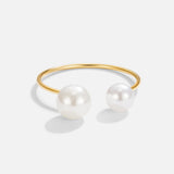 Pierścionek Durya Double Pearl Wrap