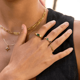 Pierścionek Ember Gold & Emerald