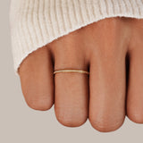 Pierścionek Kryształowy 18K Eternity