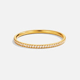 Pierścionek Kryształowy 18K Eternity