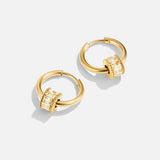 Kolczyki w kształcie koła Gigi Crystal 18K Gold