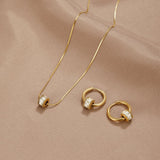 Kolczyki w kształcie koła Gigi Crystal 18K Gold