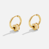 Kolczyki w kształcie koła Gigi Crystal 18K Gold