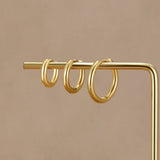Zestaw Mini Kolczyków Gold Trio