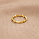 Infinity 18K Złoty Pierścionek Twist