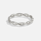 Infinity 18K Srebrny Pierścionek Twist