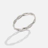 Infinity 18K Srebrny Pierścionek Twist