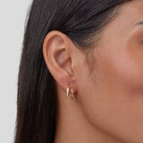 Kolczyki Leyla Crystal Double Hoop