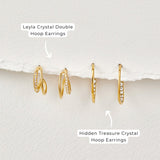 Kolczyki Leyla Crystal Double Hoop