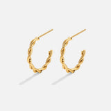 Kolczyki Maria Twisted Semi Hoop