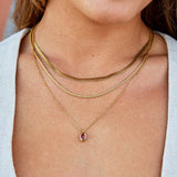 Naszyjnik z Kryształem Ruby Red