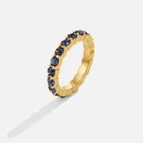 Sapphire Beauty 18k Kryształowy Pierścionek