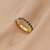 Sapphire Beauty 18k Kryształowy Pierścionek